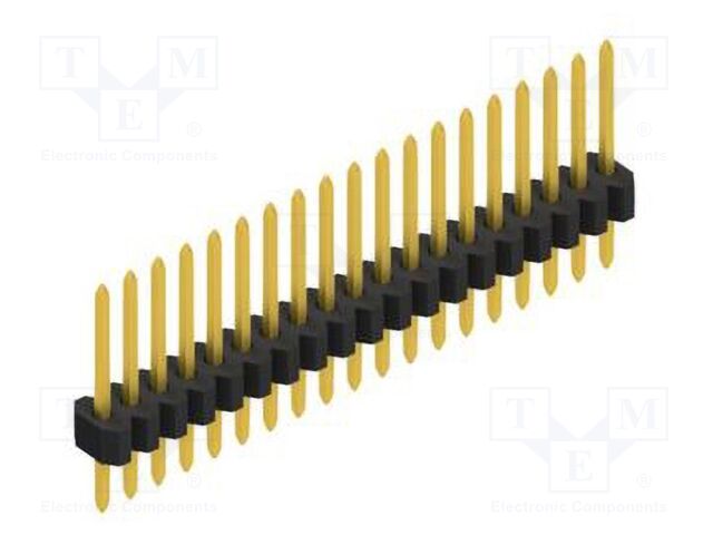 Connector: pin strips; pin header; male; PIN: 19; 1.27mm; THT; 1x19
