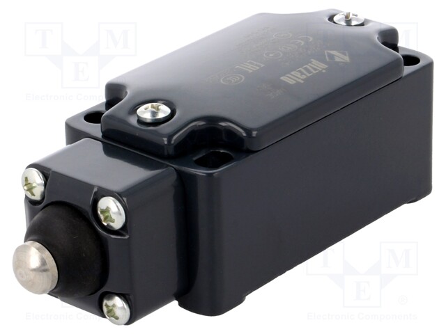 Limit switch; rubber seal,pin plunger Ø10mm; NO + NC; 10A; IP67