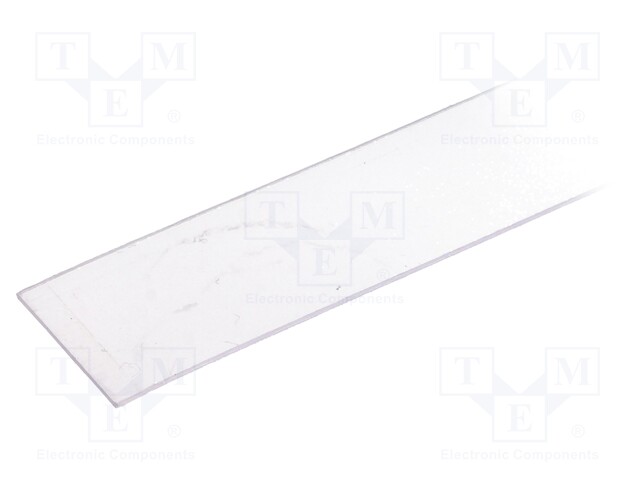 Cover for LED profiles; transparent; 1m; V: E; slide