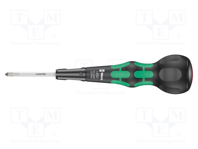 Screwdriver; Phillips; PH1; 215mm; Kraftform Ball-Grip 1850