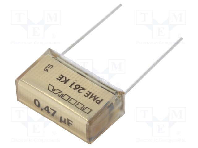 Capacitor: paper; 470nF; 220VAC; 25.4mm; ±10%; THT; Series: PME261