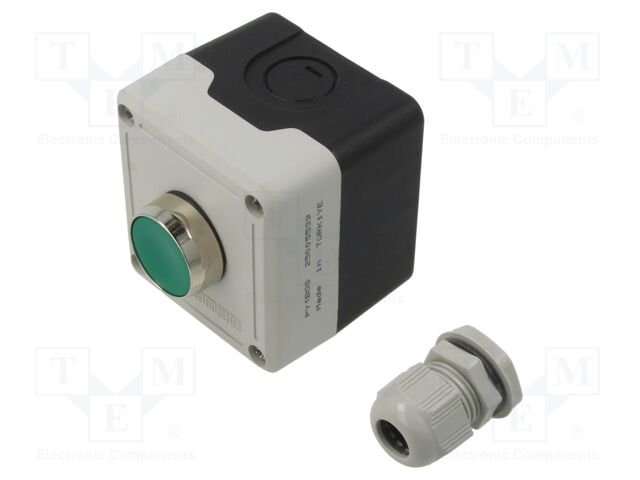 Control cassette; PY; No.of butt: 1; convex; IP65; polyamide; 6A