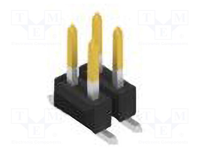 Connector: pin strips; pin header; male; PIN: 4; 2.54mm; SMT; 2x2