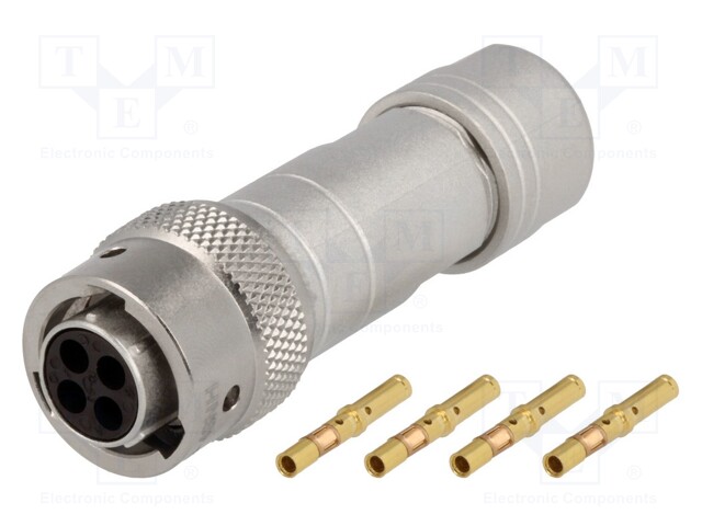 Connector: circular; Series: RT360; plug; female; crimped; PIN: 4