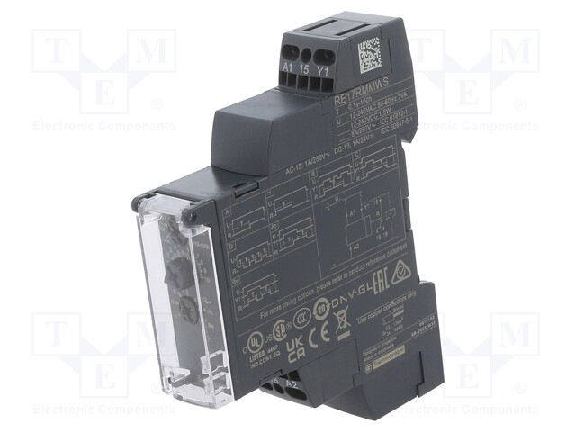 Timer; 0,1s÷100h; SPDT; 250VAC/8A; 24÷240VAC; 24VDC; DIN; -20÷60°C