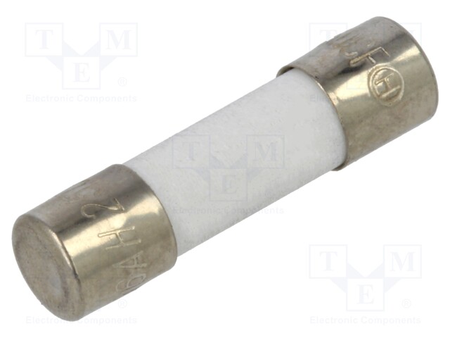 Fuse: fuse; 16A; 250VAC; ceramic; 20x5mm; brass; bulk; nickel plated