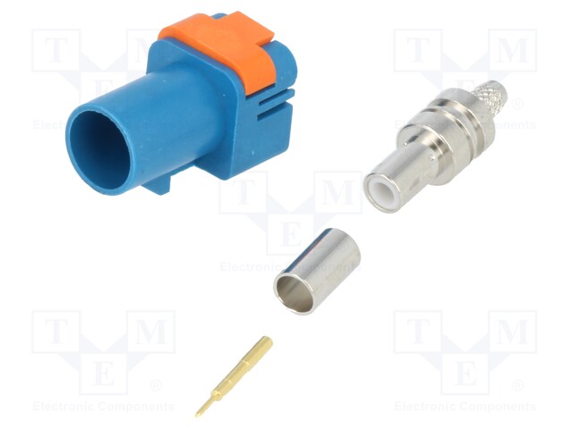 Plug; FAKRA II SMB; male; straight; RG174,RG316; crimped