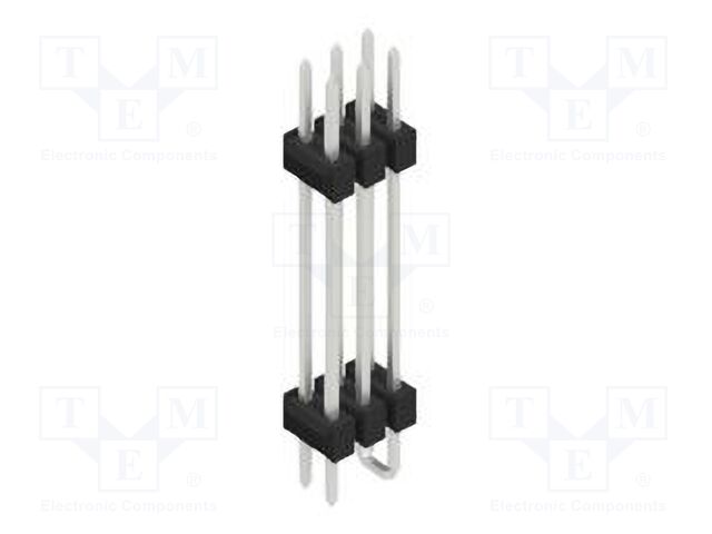 Connector: pin strips; pin header; male; PIN: 6; 2.54mm; SMT; 2x3