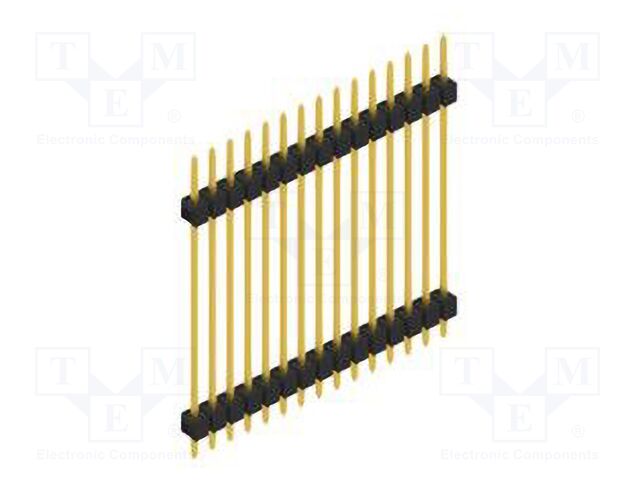 Connector: pin strips; pin header; male; PIN: 15; 2.54mm; THT; 1x15