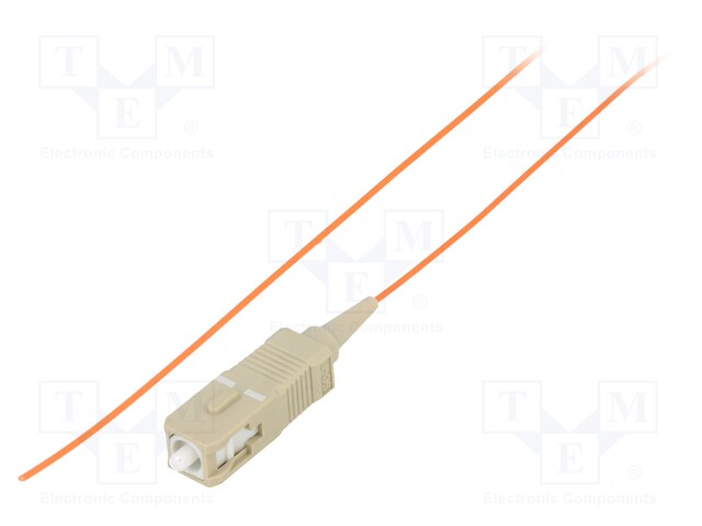 Optic fiber pigtail; OM2; SC/UPC; 2m; LSZH; Connector colour: grey