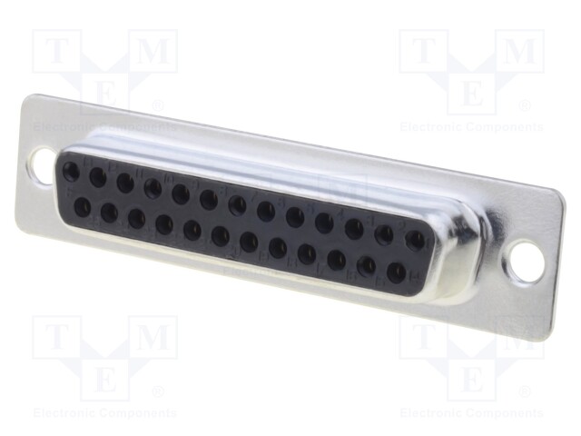 D-Sub; PIN: 25; plug; female; soldering; for cable; gold flash; 250V