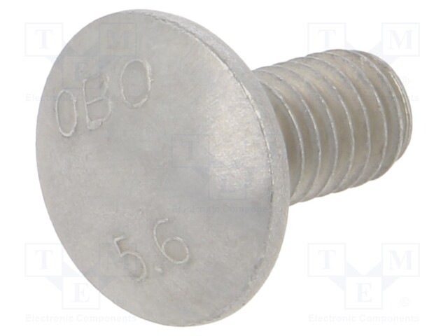 Steel; Plating: zinc; with flange nut; 12mm; Pitch: 1; Thread: M6