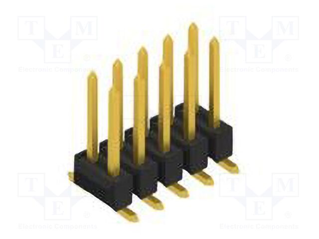 Connector: pin strips; pin header; male; PIN: 10; 2.54mm; SMT; 2x5