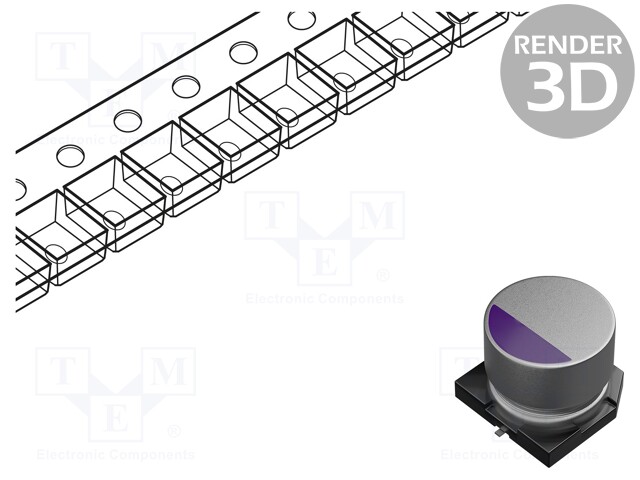 Capacitor: polymer; 1mF; 16VDC; ESR: 12mΩ; SVPF; SMD; ±20%; -55÷105°C