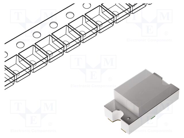 LED; green; SMD; 500mcd; 2.7÷3.3VDC; 1.7x0.6x1.1mm; 120°; 5mA