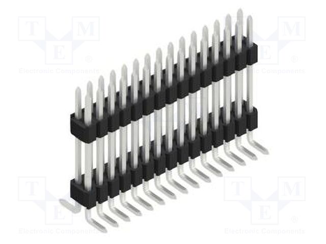 Connector: pin strips; pin header; male; PIN: 30; 1.27mm; SMT; 2x15
