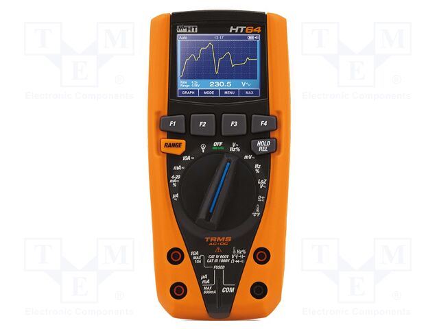 Digital multimeter; LCD TFT; 4,5 digit; True RMS; Test: diodes