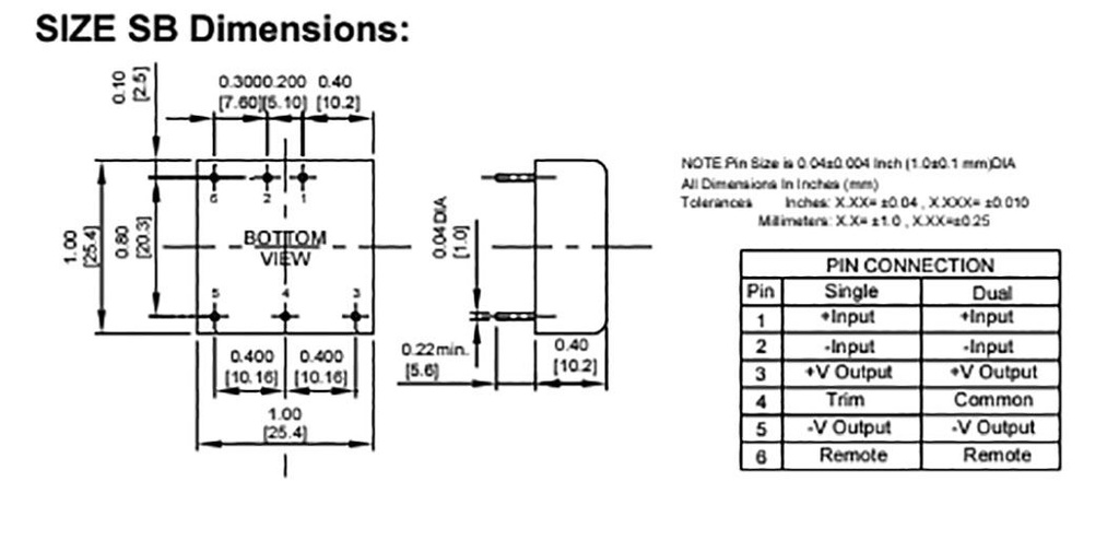 Converter: DC/DC; 10W; Uin: 9÷36VDC; Uout: 5VDC; Iout: 2A; 1"x1"; THT