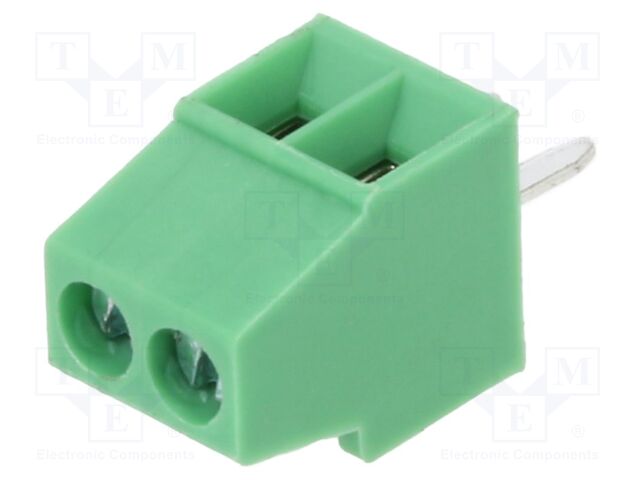 Connector: terminal block; VN; 6A; 150V; terminal; PIN: 2; on PCBs