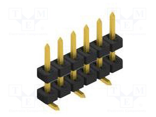 Connector: pin strips; pin header; male; PIN: 6; 2mm; SMT; 1x6; 100V