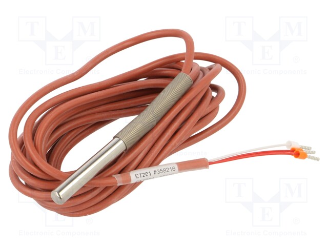 Sensor: temperature; Pt100; Body dim: Ø6x30mm; plug-in; Len: 3m