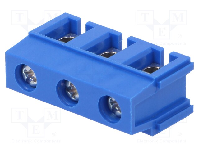 PCB terminal block; angled 90°; 7.5mm; ways: 3; on PCBs; 2.5mm2
