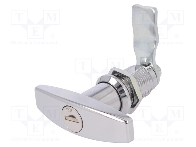 Lock; zinc and aluminium alloy; 33mm; chromium; Key code: 1333