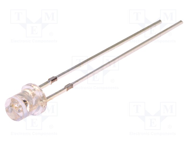 LED; 3mm; green; 1560÷200mcd; 140°; Front: flat; Pitch: 2.54mm