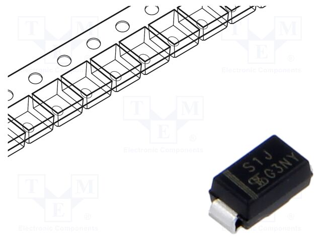 Diode: rectifying; SMD; 600V; 1A; 1.5us; SMA; reel,tape