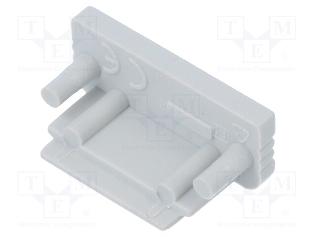 Cap for LED profiles; grey; ABS; Application: SURFACE10