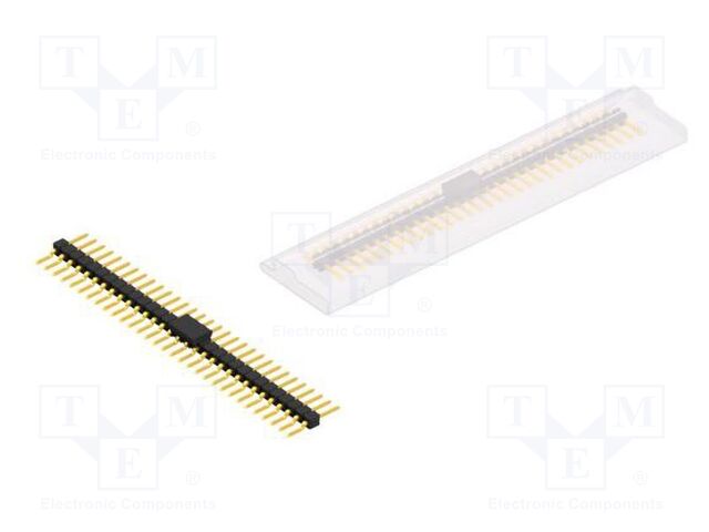 Connector: pin strips; pin header; male; PIN: 31; 2.54mm; SMT; 1x31