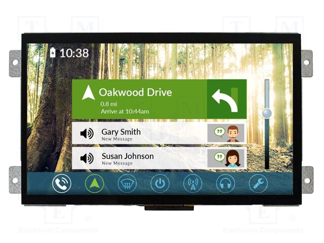 Display: TFT; 1024x600; Illumin: LED; Window dimensions: 223x125mm