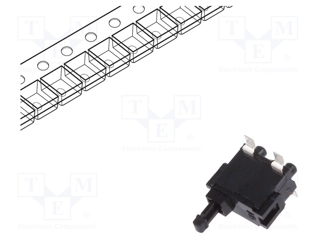 Switch: detecting; Pos: 2; SPST; 0.1A/30VDC; Leads: for PCB