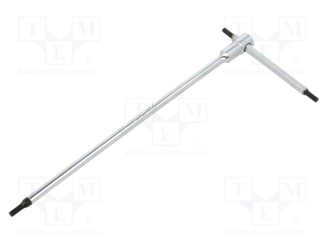 Wrench; hex key; HEX 2,5mm; Overall len: 150mm; Kind of handle: T