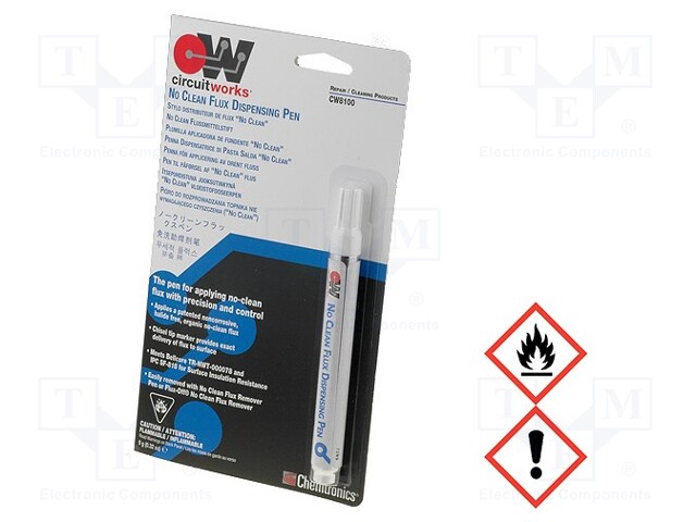 Flux: rosin based; halide-free,non-corrosive,No Clean,ROL0; pen