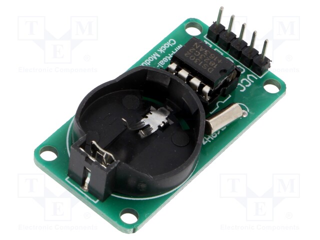 Module: RTC; DS1302; serial ports; 3.3÷5VDC; Kit: module; 23x44mm