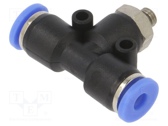 Push-in fitting; T-tap splitter; -0.95÷15bar; Thread: M5; 0÷60°C
