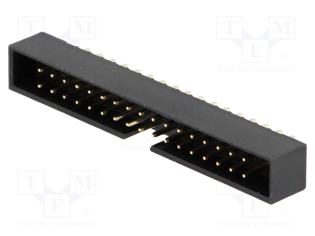 Socket; IDC; male; PIN: 34; straight; THT; gold-plated; 2mm