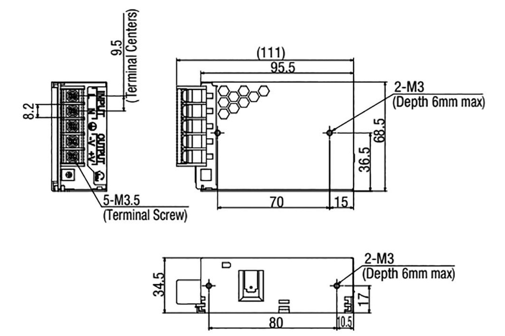 Power supply: switched-mode; 30W; Uin: 100÷240V; 6A; OUT: 1; 190g