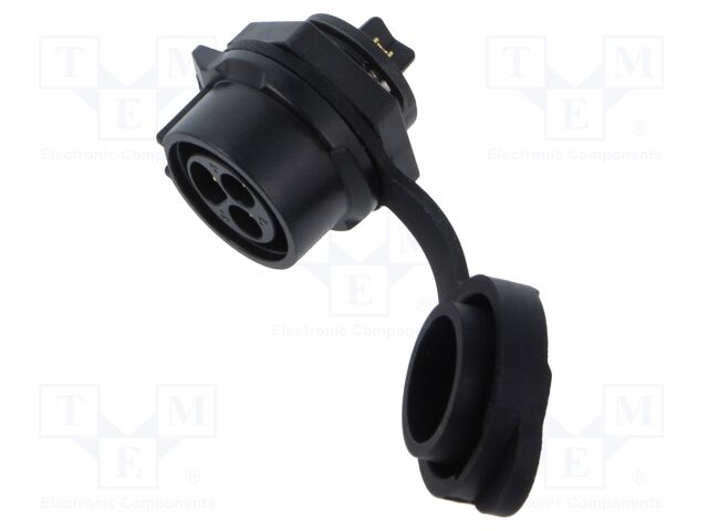 Connector: circular; Quicklock; socket; male; straight; PIN: 3; 400V