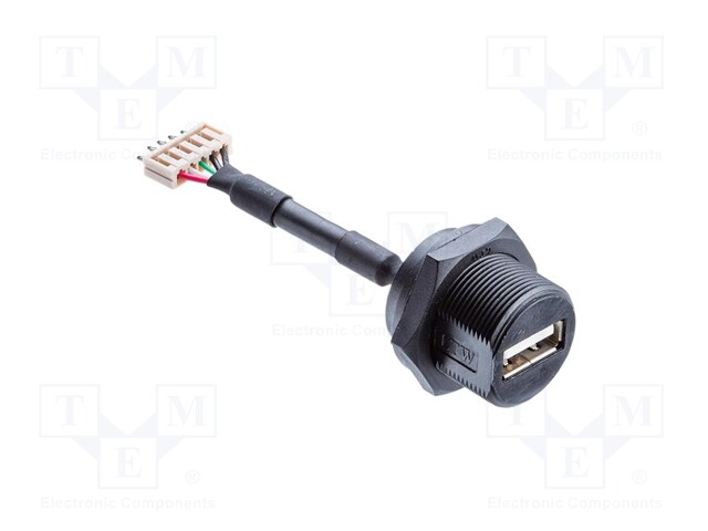 Adapter cable; USB A socket,5pin pin header; USB 2.0; IP68