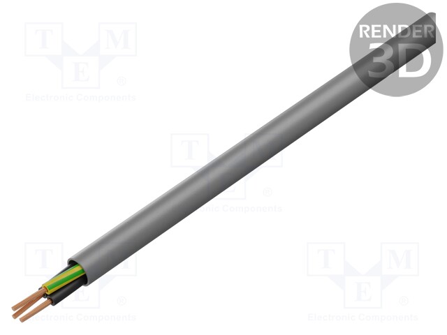 Wire; PURO-JZ; 3G1mm2; unshielded; 300/500V; PUR; Cu; stranded; grey