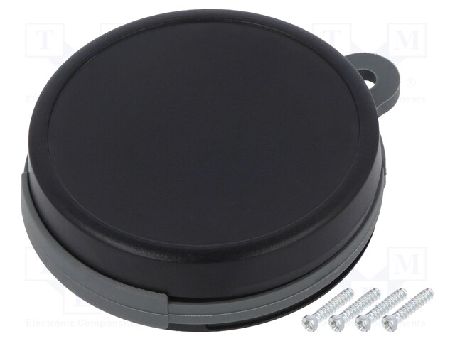 Enclosure: multipurpose; Z: 13mm; black; V: with holder; Ø: 47mm