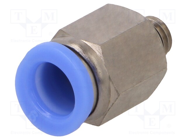Push-in fitting; straight; M5; -0.95÷10bar; 6mm