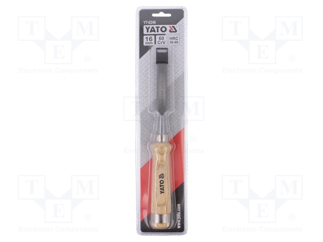 Chisel; Application: for wood; Mat: Chrom-vanadium steel; 16mm