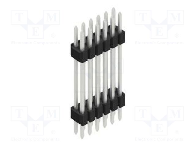 Connector: pin strips; pin header; male; PIN: 12; 1.27mm; THT; 2x6