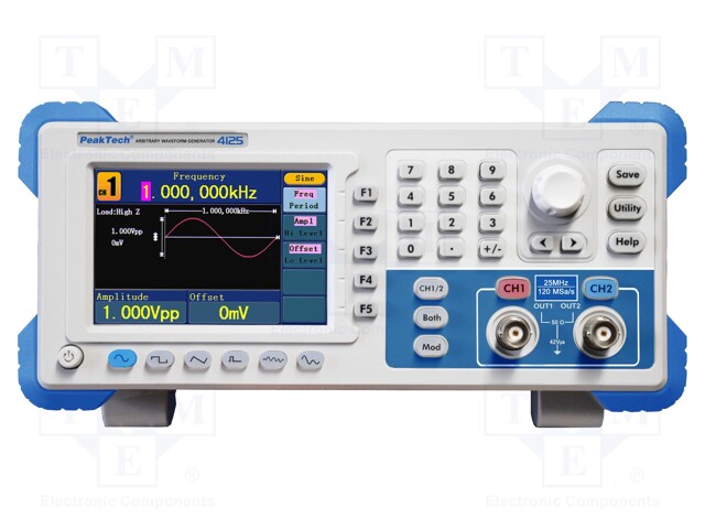 Generator: arbitrary, function; TFT 3,9" (480x320); Channels: 2