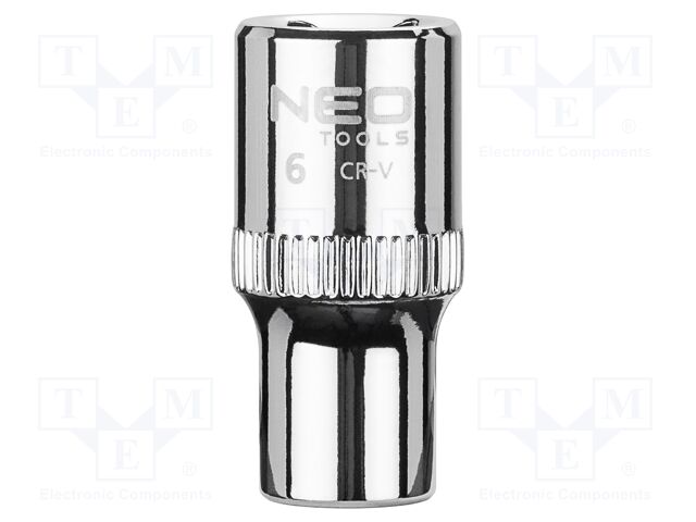 Socket; 6-angles,socket spanner; HEX 6mm; 1/4"; SUPERLOCK