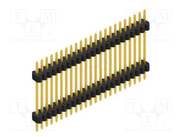 Connector: pin strips; pin header; male; PIN: 23; 1.27mm; THT; 1x23
