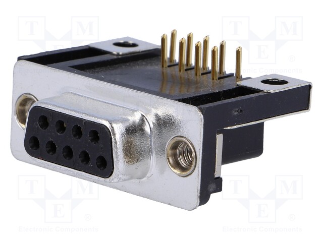 D-Sub; PIN: 9; socket; female; 14,1mm standard; Locking: screws